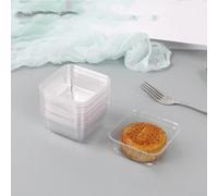 100 Uds. Bolsas de embalaje para pasteles Mooncake, galletas caseras hechas a mano, yema de huevo, bolsa para galletas crujientes, bandeja transparente para el Festival del Medio Otoño, para 80g (10x