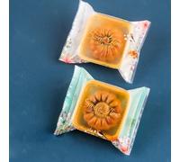 100 Uds. Bolsas de embalaje para pasteles Mooncake, galletas caseras hechas a mano, yema de huevo, bolsas para galletas crujientes, festival del medio otoño, hechas a mano, para 80g (10x13,5 cm)