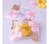 100 Uds. Bolsas de embalaje para pasteles Mooncake, galletas caseras hechas a mano, yema de huevo, bolsa para galletas crujientes, festival de mediados de otoño, dulce, para 80g (10x13,5 cm)