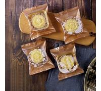 100 Uds. Bolsas de embalaje para pasteles Mooncake, galletas caseras hechas a mano, yema de huevo, bolsas para galletas crujientes, Festival del Medio Otoño-oro 3, para 80g (10x13,5 cm)