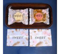 100 Uds. Bolsas de embalaje para pasteles Mooncake, galletas caseras hechas a mano, yema de huevo, bolsa para galletas crujientes, mezcla para el Festival del Medio Otoño, para 80g (10x13,5 cm)