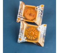 100 Uds. Bolsas de embalaje para pasteles Mooncake hechas en casa, galleta hecha a mano, yema de huevo, bolsa para galletas crujientes, Festival del Medio Otoño-encaje dorado, para 80g (10x13,5 cm)