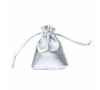 100 Uds. Bolsas de regalo con cordón de 5x7, 7x9, 9x12cm, 11x16cm, bolsas de Organza de papel metálico, regalos de recuerdo de fiesta de boda y Navidad, bolsas de dulces