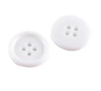 100 Uds.Botón de resina para coser botones a granel, accesorios de bricolaje para álbumes de recortes, Blanco, 30mm