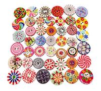 100 Uds Botones De Costura, Botones Elegantes, Botones De Madera Para Ropa, Botones Redondos Vintage