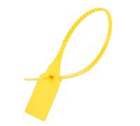 100 Uds. Brida de plástico de nailon para cables, desechable, de alambre largo, autoblocante, con cierre de cremallera, para maleta, zapatos, etiqueta para bolsa (amarillo)