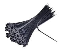 100 Uds. Bridas for cables de nailon negro correas de gestión de cables autoblocantes de 3x80mm a 5x300mm tamaños surtidos(4x300)