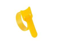100 Uds bridas for cables desmontables plásticos de colores envoltura bucle nailon reutilizable Zip Ttype Tie vendaje alambre(Yellow,12x300mm)