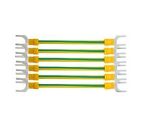 100 Uds Cable De Tierra Con Terminales De Anillo, Puente Bonding Precrimpado, Cobre Libre De Oxígeno PVC 2,5/4/6 Mm², 100-500 Mm, M5/M6/M8 Para Solar, Gabinetes, Bandejas(150mm,M6-2.5mm2)
