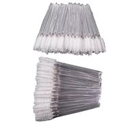 100 Uds. Cepillo de pestañas un solo cabezal, Flexible, ceja en espiral, herramienta maquillaje