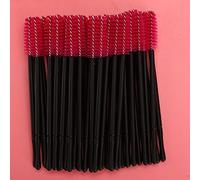 100 Uds. Cepillo Desechable para Pestañas, Varitas para Rímel, Aplicador, Juego de Brochas de Maquillaje (rosa roja)