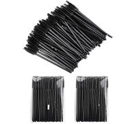 100 Uds. Cepillos for pestañas Spoolies Micro Lash Mascara varitas peines for maquillaje de extensión(A0158-100pcs black)