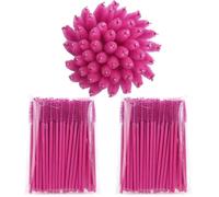 100 Uds. Cepillos for pestañas Spoolies Micro Lash Mascara varitas peines for maquillaje de extensión(100pcs hot pink)