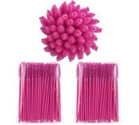 100 Uds. Cepillos for pestañas Spoolies Micro Lash Mascara varitas peines for maquillaje de extensión(100pcs hot pink)