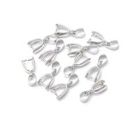 100 Uds. Clip colgante, cierre de semillas melón, hebilla, conector, abalorio cobre, cuentas fianza for accesorios joyería, componente DIY para Hacer Joyas(Rhodium,No.8-8mmx12mm)