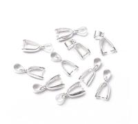 100 Uds. Clip colgante, cierre de semillas melón, hebilla, conector, abalorio cobre, cuentas fianza for accesorios joyería, componente DIY para Hacer Joyas(Silver,No.4-5mmx5mm)