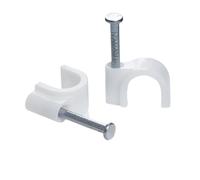 100 Uds Clips de Cable redondo 4mm 6mm 8mm 10mm gestión de cables Cable eléctrico soporte de amarre Clips de Cable circulares (Size : 10mm 100PCS)