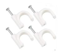 100 Uds. Clips de Cable redondo 4mm 6mm 8mm 10mm gestión RG6 CAT6 RJ45 soporte amarre eléctrico círculo(4mm 100pcs)