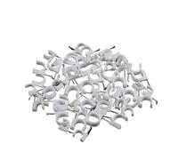 100 Uds Clips de Cable redondos 4-14mm alambre organizar Cable eléctrico soporte de amarre círculo planta trepar pared con gestión de uñas (Color : 100PCS, Size : Round 7MM)