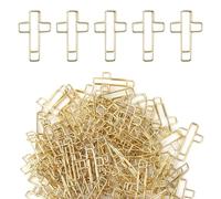 100 Uds Clips de Papel en Forma de Cruz, Metal Clips de Papel de la Biblia Marcapáginas Clips de Papel para Diario Suministros de Estudio Bíblico para Uso Cristiano Oficina Escuela Hogar