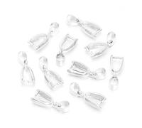 100 Uds. Colgantes de aleación, cierres, gancho, Clip, Conector fianza, hebilla semillas melón, abalorio cobre, suministros cuentas for joyería Maki para Hacer Joyas(Silver)