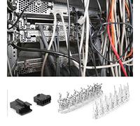100 Uds Conector SM de 4 Pines JST-2.54mm, Conector de Clavija SM, Kit de Carcasa de Conector de Cabezal de Pin de Puente de Cable Macho Hembra JstSm