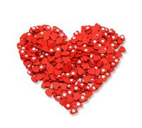 100 Uds. Corazón rojo de madera, Mini adhesivo de corazones de madera para boda Diy, decoraciones artesanales para el Día de San Valentín