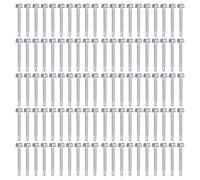 100 uds. de tornillos autorroscantes de acero inoxidable con arandela hexagonal, tornillos autorroscantes para metal, madera y plástico, kit de sujetadores de alta resistencia con