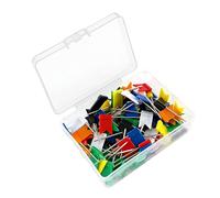 100 Uds Estilos de Cabeza Redondeada Segura chinchetas Juego de Pines marcadores Empuje codificado por Colores para fácil clasificación e identificación Cabeza Redonda de Seguridad