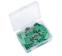 100 Uds Estilos de Cabeza Redondeada Segura chinchetas Juego de Pines marcadores Empuje codificado por Colores para fácil clasificación e identificación Cabeza Redonda de Seguridad