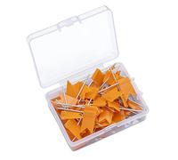 100 Uds Estilos de Cabeza Redondeada Segura chinchetas Juego de Pines marcadores Empuje codificado por Colores para fácil clasificación e identificación Cabeza Redonda de Seguridad