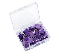 100 Uds Estilos de Cabeza Redondeada Segura chinchetas Juego de Pines marcadores Empuje codificado por Colores para fácil clasificación e identificación Cabeza Redonda de Seguridad