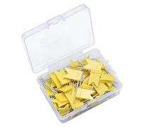 100 Uds Estilos de Cabeza Redondeada Segura chinchetas Juego de Pines marcadores Empuje codificado por Colores para fácil clasificación e identificación Cabeza Redonda de Seguridad