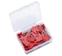 100 Uds Estilos de Cabeza Redondeada Segura chinchetas Juego de Pines marcadores Empuje codificado por Colores para fácil clasificación e identificación Cabeza Redonda de Seguridad