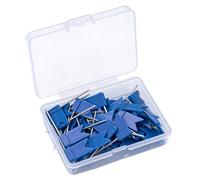 100 Uds Estilos de Cabeza Redondeada Segura chinchetas Juego de Pines marcadores Empuje codificado por Colores para fácil clasificación e identificación Cabeza Redonda de Seguridad