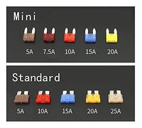 100 Uds. Fusibles for coche Mini Micro fusible estándar for 2A 3A 5A 7. 10A 15A 20A 25A 30A 35A(7.5A,Standard)