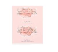 100 Uds. Gracias por apoyar a mi pequeña empresa, pegatinas, hermosas etiquetas de sellado, acuarela, rosa, azul, envoltorio de regalo, regalo de fiesta, 50 Uds.-5X8cm