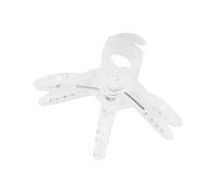 100 Uds herramientas de jardín Clips para tallos crecer vertical orquídea plástico Mini tallos flor (Blanco transparente)