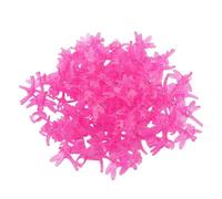 100 Uds herramientas de jardín Clips para tallos crecer vertical orquídea plástico Mini tallos flor (Rosa roja)