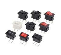 100 Uds KCD11 interruptor basculante 10 * 15mm interruptor de botón ON-OFF/ON-OFF-ON 2 pines/3 pines 3A 250VAC / 6A 125VAC 10x15mm(3Pin ON-OFF-ON)