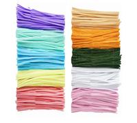 100 Uds Limpiadores de tuberías suaves, tallos de chenilla, curvo, alambre borroso, colorido, borroso para manualidades en