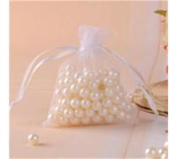 100 uds/lote Bolsas de organza para joyería de colores mezclados Bolsas de organza transparente Bolsas con logotipo personalizado - albo - predeterminado