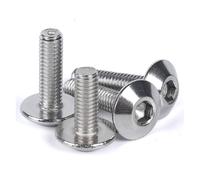 100 uds./lote M2, .5, M3, M4, M5, tornillos de cabeza hexagonal con hexágono interior, separadores redondos y planos de acero inoxidable 304(3mm x100pcs,M5)