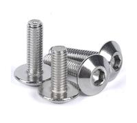 100 uds./lote M2, .5, M3, M4, M5, tornillos de cabeza hexagonal con hexágono interior, separadores redondos y planos de acero inoxidable 304(45mm x100pcs,M3)