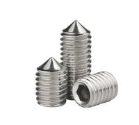 100 uds/lote Tornillos de fijación hexagonales con punta cónica M2,5 M3 M4 M5 M6 M8 M10 M12 Acero inoxidable 304 DIN914(12mm x100pcs,M8)