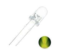 100 Uds. Luces LED de 5mm Kit diodos bloqueo for exteriores fabricante pulseras 5 Mm surtido bombillas puente emisoras verdes y rojas(100pcs Yellow Green)