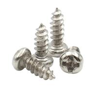 100 Uds M1 .2 .4 .7 M2 .5 M3 M4 M5 Tornillo Autorroscante De Cabeza Redonda Empotrada En Cruz Acero Al Carbono Niquelado(18mm,M2.6 x100pcs)