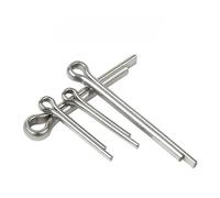 100 Uds M1-M2.5 forma de U tipo resorte pasador pelo pasadores acero abrazadera dividida inoxidable elástico abierto para Remolque Tractor Camión(M1.2x8mm)