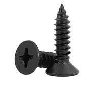 100 Uds M3 .5 M4 M5 negro acero al carbono Cruz plana cabeza avellanada autorroscante Mini tornillo eléctrico/uso de madera(14mm,M3 x100pcs)