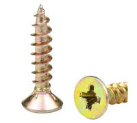 100 Uds M3.5 tornillos autorroscantes de aleación de Zinc de cabeza plana tornillo de cabeza de armazón empotrado cruzado for madera y tableros de fibra(M3.5X20)